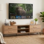 SIMON 6 Feet TV Cabinet-Oak