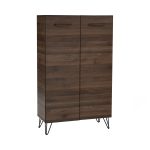 SIMON 2 Door Shoe Cabinet-Walnut