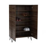 SIMON 2 Door Shoe Cabinet-Walnut - Image 3