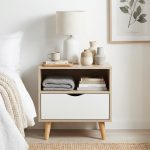 ORICIA 1 Drawer Bedside Table-Natural