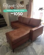 MIRZA L Shaped 3 Seater Sofa-Brown - Image 21