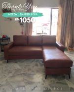 MIRZA L Shaped 3 Seater Sofa-Brown - Image 19