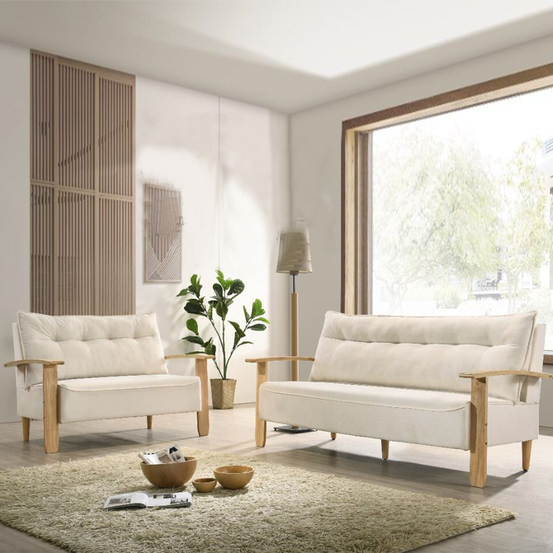 om Mekanisk komme ud for YOMI Muji Style 2+3 Seater Solid Rubber Wood Sofa Set-Natural -  FurnitureDirect.com.my
