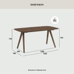 LOFTI 6 Seater Solid Bent Wood Dining Set-Cocoa - Image 7