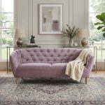 HUAYRA 3 Seater Velvet Sofa-Rosa