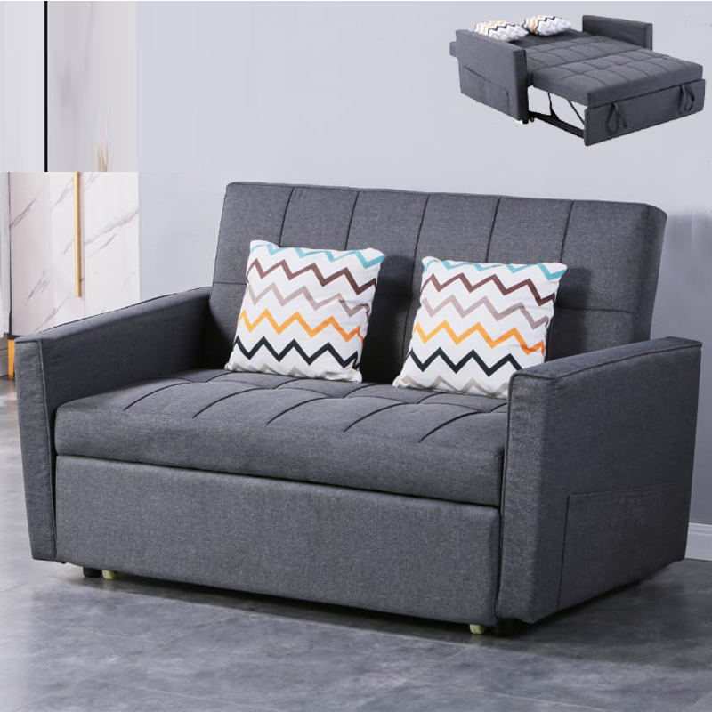 Sb001 2 Seater Fabric Sofa Bed Grey