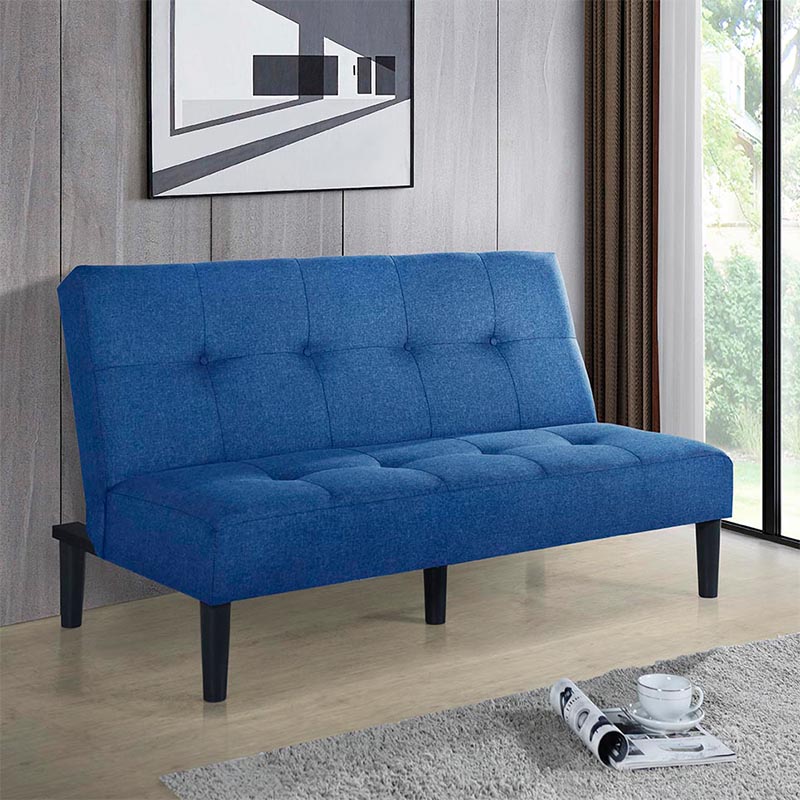 MANCHESTER 150CM Fabric Sofa Bed Blue FurnitureDirect .my