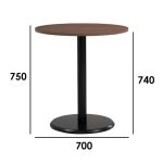 RUNDA 2 Seater Round Dining Set-Black - Image 3