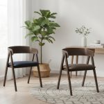 CARTER Wooden Arm Dining Chair-Navy - Image 9