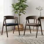 CARTER Wooden Arm Dining Chair-Navy - Image 10