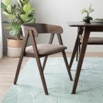 CARTER Wooden Arm Dining Chair-Chestnut