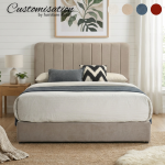 CUSTOM MADE-MOLIA Divan Base Fabric Bed Frame-4 Sizes