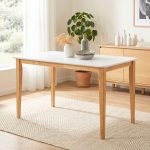 CHARMANT 110x70cm Solid Wood Dining Table-White Top