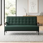 DALE 3 Seater Retro Sofa-Green