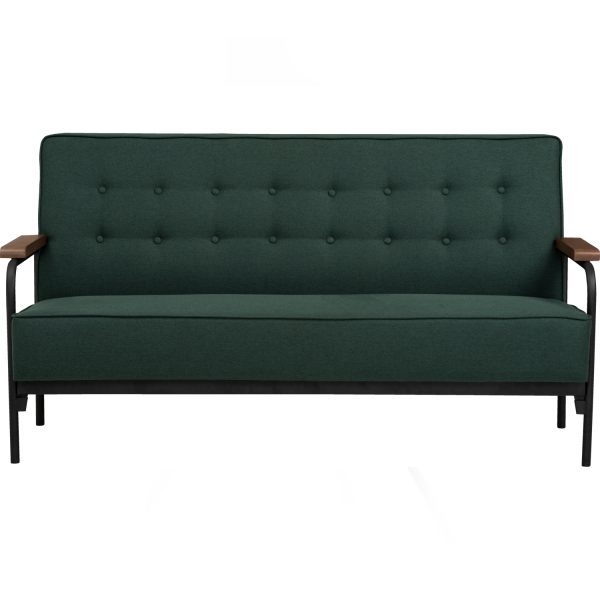 DALE 3 Seater Retro Sofa-Green
