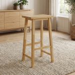 CALIS 29" Full Solid Wood Stool-Natural