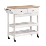 CARDIN Kitchen Cart Trolley-White - Image 2