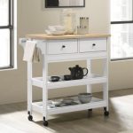 CARDIN Kitchen Cart Trolley-White