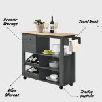 CONNI Kitchen Cart Trolley-Grey - Image 11