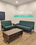 DALE 3 Seater Retro Sofa-Green - Image 12