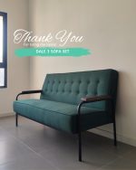 DALE 3 Seater Retro Sofa-Green - Image 10
