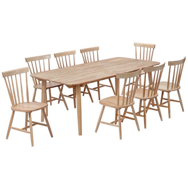 AUCKLAND 8 Seater Solid Wood Dining Set-Natural