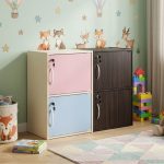 CODEY 2 Door Kids Storage Cabinet With Key Lock- 2 Colors