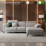 [Custom Made] ERICA 3 Seater Anti Cat Scratch Fabric L Shaped Sofa