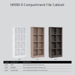 HAVIR 8 Compartment File Cabinet-Sonoma Dark - Image 7