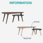 VINCI Wooden Triangle Nesting Coffee Table-Cocoa - Image 10