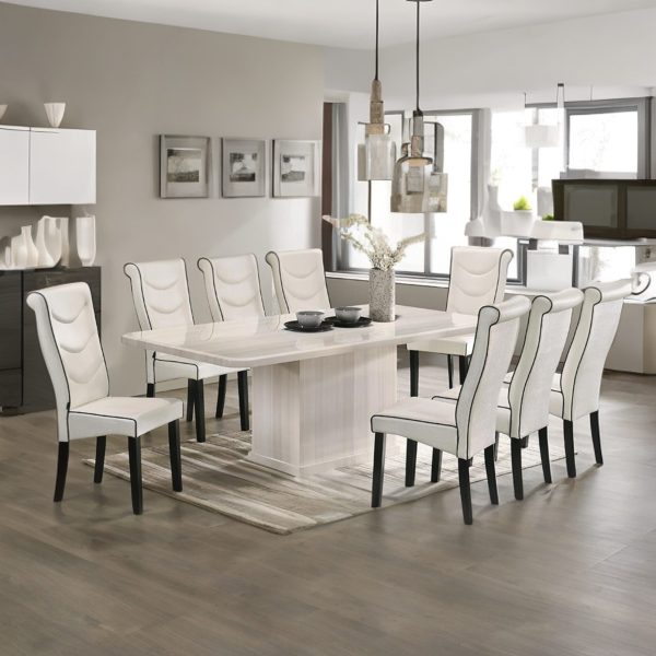 JACK 8 Seater Artificial Marble Dining Set