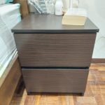 VESTA 2 Drawers Bedside Table-Dark Brown photo review