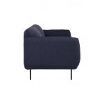 MIZA 3 Seater Linsey Fabric Sofa-Blue - Image 6