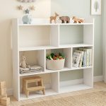 ALICIA 100CM Book Rack Display Cabinet-White - Image 2