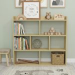 ALICIA 100CM Book Rack Display Cabinet-Oak - Image 2