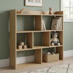 ALICIA 100CM Book Rack Display Cabinet-Oak