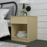 CALISTA 1 Drawer Bedside Table-4 Colors - Image 6