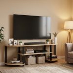 FLEXI POLE 4 Feet TV Rack-Oak - Image 2