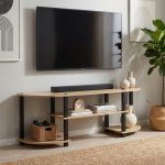 FLEXI POLE 4 Feet TV Rack-Oak