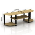 FLEXI POLE 4 Feet TV Rack-Oak - Image 3