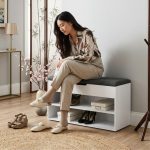 GERRAD 80CM Storage Shoe Rack-White - Image 4