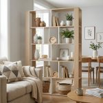 HARRIS 120CM Divider Book Shelf-Oak+White