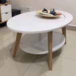 JULIE Oval Shaped Coffee Table-White - Image 7