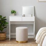 KATY 79CM Dressing Table Set-White