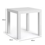 LUX 45x45CM Side Table-White - Image 3