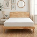 MITO Full Solid Wood Queen Size Bed-Natural