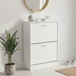 PEREZ 2 Door Shoe Cabinet-White