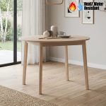 SOLACE D106CM Round Melamine Top Table-White Wash