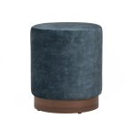 AURA D375MM Arctus Fabric Round Stool Pouf-Blue
