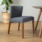 RHODA Curved Back Dining Chair-Dark Grey